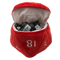 D20 Plush Dice Bag - Red